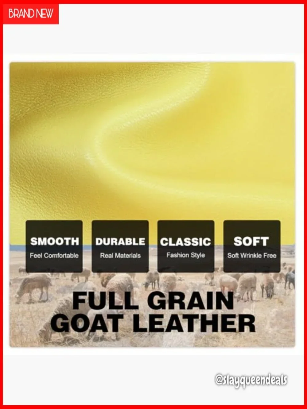 Full Grain Goat Leather Kiss Lock Wallet with RFID Blocking